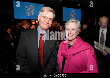 Diana Henriques, Martin Peers während der Gerald Loeb Awards 2024, die von UCLA Anderson verliehen wurden, im Rainbow Room in New York City, New York, USA, am Donnerstag, den 10. Oktober 2024. Quelle: Jennifer Graylock-Graylock.com Stockfoto