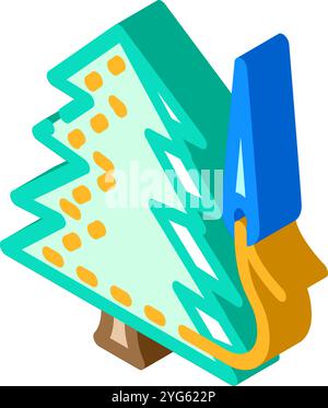 diy Feiertagsdekorationen isometrische Icon Vektor Illustration Stock Vektor