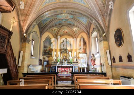 In der Chiesa di San Vittore (Kirche des Heiligen Victor), Isola dei Pescatori oder Isola Superiore, den Borromäischen Inseln, Stresa, Lago Maggiore, Italien Stockfoto