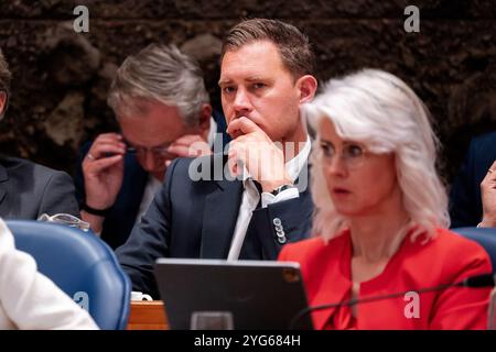 DEN HAAG, NIEDERLANDE - 3. JULI: Minister Eelco Heinen während der Plenardebatte im Tweede Kamer am 3. Juli 2024 in den Haag, Niederlande (Foto: John Beckmann/Orange Pictures) Stockfoto