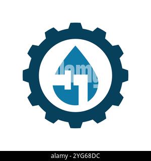 Design-Vorlage für Wasserrohrservice-Symbol Stock Vektor