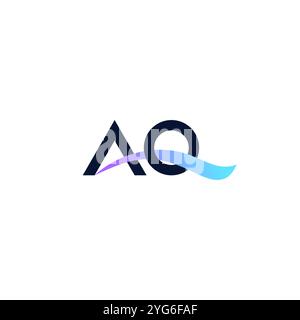 AQ Initial Logo Design Vektor. AQ-Symbol Stock Vektor