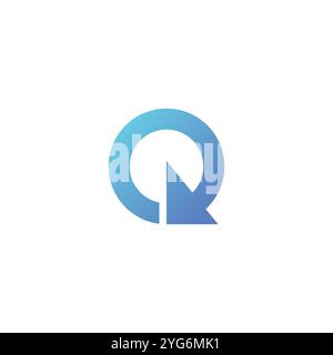 Q kreisförmiges Logo. Q Pfeil-Logo-Vektor Stock Vektor