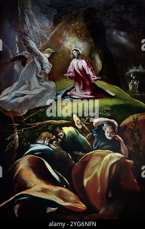Christus auf dem Ölberg, 1610-1614 El Greco, Domenikos Theotokopoulos, Griechisch, Griechenland, Spanien, Spanisch, (Domenikos Theotokopoulos) , Candia (Kreta) 1541 – Toledo 1614, ( Museum der Schönen Künste Budapest ) Stockfoto