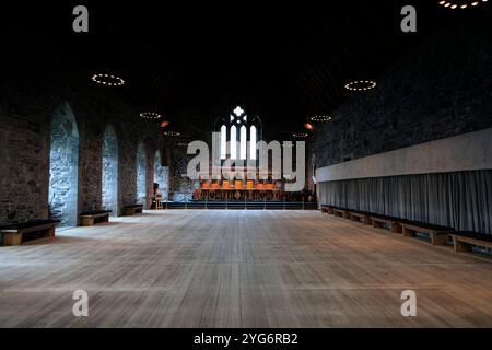 Blick auf die King Hakon Hall in der mittelalterlichen Festung von Bergen, Norwegen Stockfoto