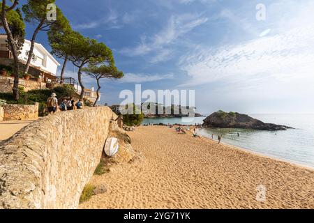 De la Fosca Strand in der Nähe von Palamós, Girona, Spanien Stockfoto