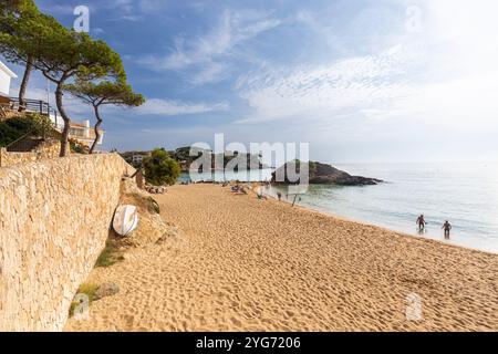 De la Fosca Strand in der Nähe von Palamós, Girona, Spanien Stockfoto