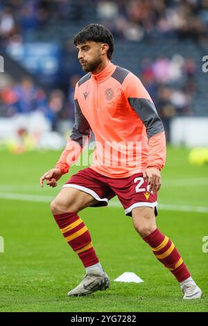 JOHNNY KOUTROUMBIS, professioneller Fußballspieler, spielt derzeit bei Motherwell FC, einem schottischen Premiership-Club. Stockfoto