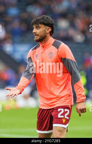 JOHNNY KOUTROUMBIS, professioneller Fußballspieler, spielt derzeit bei Motherwell FC, einem schottischen Premiership-Club. Stockfoto