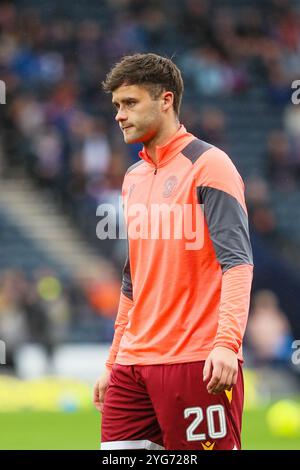 SHANE BLANEY, Profi-Fußballspieler, spielt derzeit bei Motherwell FC, einem schottischen Premiership-Club. Bild, das während eines Aufwärmens vor dem Match aufgenommen wurde Stockfoto