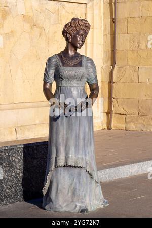 Kislowodsk, Russland - 2. Dezember 2023: Skulptur der Ballerina M. Kshesinskaja, der Stadt Kislowodsk Stockfoto