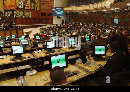 PLENARTAGUNG DER VERSAMMLUNG UND MONICA PALACIOS Quito, Mittwoch, 6. Oktober 2024 PLENARTAGUNG DER Versammlung in Sitzung 977, um die erste Aussprache über den Entwurf eines Gesetzes über die Anerkennung der Nationalhelden zu behandeln, im Legislativpalast Fotos API Rolando Enriquez Quito Pichincha Ecuador POL PLENARTAGUNG DER VERSAMMLUNG UND MONICA PALACIOS 270638c67ea7d55a24d96d4d2308ab79 Urheberrecht Stockfoto