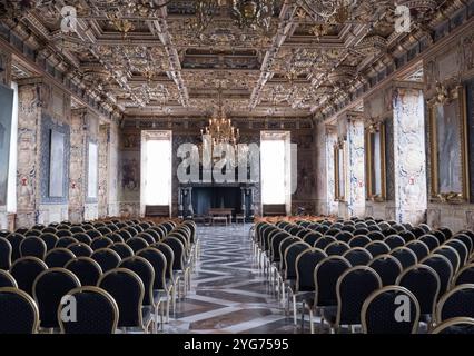 Der große Saal im Schloss Frederiksborg Dänemark Stockfoto