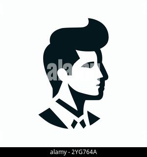 Symbol Profil Kopf einer Mann Illustration. Stock Vektor
