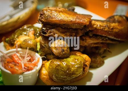 Peruanisches Meerschweinchen-Gericht alias Cuy Stockfoto