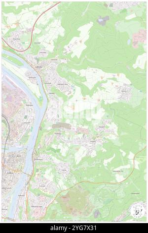 Urbar, DE, Deutschland, Rheinland-Pfalz, N 50 22' 59''', N 7 37' 59''', Karte, Karte, Kartenbild veröffentlicht 2024. Erkunden Sie Cartascapes, eine Karte, die die vielfältigen Landschaften, Kulturen und Ökosysteme der Erde enthüllt. Reisen Sie durch Zeit und Raum und entdecken Sie die Verflechtungen der Vergangenheit, Gegenwart und Zukunft unseres Planeten. Stockfoto