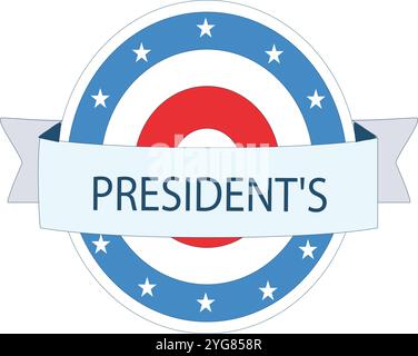 Happy Presidents Day USA Celebration for United States Independence Stock Vektor