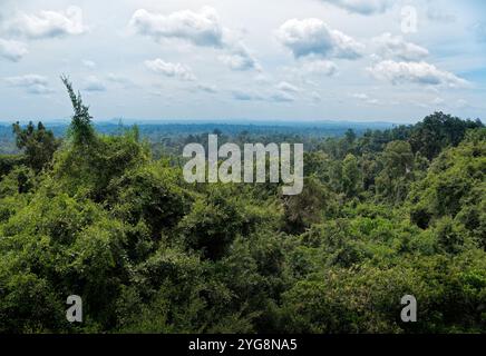 Der Mount Kinabalu Gayo Ngaran oder Nulu Nabalu oder Gunung Kinabalu ist der höchste Berg in Borneo und Malaysia 4095 m, geschützt als Kinabalu Park, A World Stockfoto