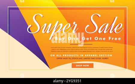 Super Sale Banner Plakat Vorlage mit angeboten und Rabatten Stock Vektor