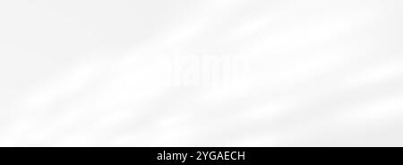 Natürliches Sonnenlicht und Schatten. Helle, blendfreie Hintergrundbilder für Modell, Vorlage, Banner, Overlay, Poster. Gepunktete Lichtstrahlen und Strahlen reflektieren auf Oberfläche, Wand, Decke und Boden. Vektor Stock Vektor