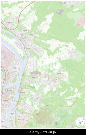 Urbar, DE, Deutschland, Rheinland-Pfalz, N 50 7' 59''', N 7 43' 0''', Karte, Kartenausgabe 2024. Erkunden Sie Cartascapes, eine Karte, die die vielfältigen Landschaften, Kulturen und Ökosysteme der Erde enthüllt. Reisen Sie durch Zeit und Raum und entdecken Sie die Verflechtungen der Vergangenheit, Gegenwart und Zukunft unseres Planeten. Stockfoto