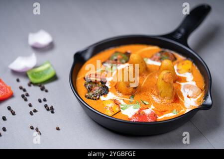 Nahaufnahme von Paneer Butter Masala Stockfoto