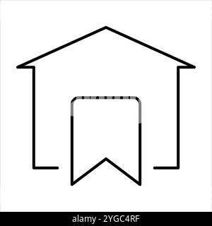 Sauberes, minimalistisches Symbol für die Buchung von Appartements, ideal für Reisen und Immobilien. Perfekt für Apps, Websites oder Projekte, die sich auf Vermietung konzentrieren Stock Vektor