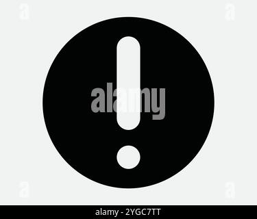 Achtung Kreis Ausrufezeichen Punkt wichtige Informationen Warnung Achtung Achtung Gefahr Sicherheitswarnung Symbol SVG Form Umriss Schwarz weiß Vektor Stock Vektor
