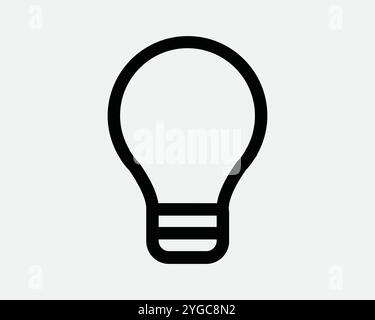 Glühlampe Glühlampe Idee LED Schraube Glühlampe Linie rund traditionelle Innovation Inspiration Schild Icon Form Umriss Schwarz weiß Vektor Stock Vektor