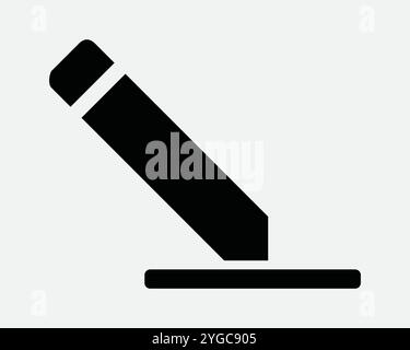 Bearbeiten Stift Zeichnen Editor Bleistiftzeichnung Schreiben Signatur Skizze Büro Schreibwaren Schule Notiz Schreiben Buntstift SVG Zeichen Symbol Form Umriss Schwarz weiß Vektor Stock Vektor