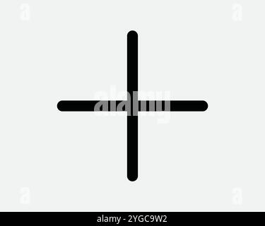 Positive Summe Addieren Mathematik Addition Summation Medizinische Erste Hilfe Gesundheitswesen Apotheke Krankenhaus Icon Zeichen Linie Umriss Schwarz Weiß Vektor Form Stock Vektor