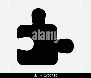 Puzzle Piece Spiel Teamwork Match Join Part Pattern Team Work Puzzle Connect Connection Fit Problem SVG Zeichen Symbol Form Umriss Schwarz weiß Vektor Stock Vektor