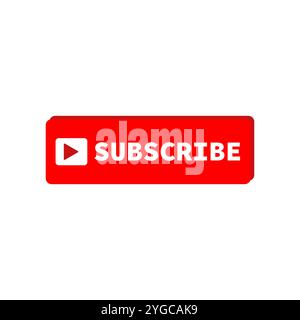 Abbildung des Symbols „Videos abonnieren“ für die Kanalschaltfläche Stock Vektor