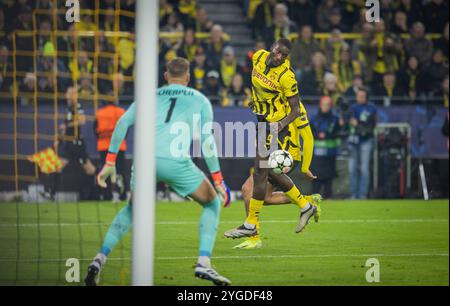 Dortmund, Deutschland. November 2024. Serhou Guirassy (BVB) Borussia Dortmund - Sturm Graz 05.11.2024 Copyright (nur für journalistische Zwecke) by : Stockfoto