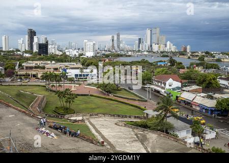 Schloss San Felipe de Barajas, Cartagena, Kolumbien, Südamerika Stockfoto