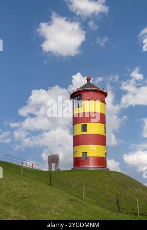Leuchtturm Pilsum, Pilsum, Krummhoern, Ostfriesland, Niedersachsen, Deutschland, Europa Stockfoto
