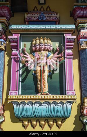 Tempel, Arulmigu Draupathi Amman Tempel (Rajapalayam), Nordküste, Indischer Ozean, Insel, Mauritius, Afrika Stockfoto