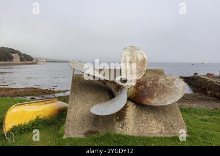 Schiffspropeller, St. Margaret's Hope, Dorf auf South Ronaldsay Island, Orkney, Schottland, Großbritannien Stockfoto