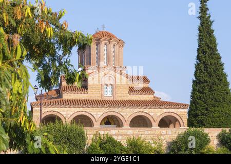 Kirche St. Arsenios von Kappadokien im Kloster Souroti, Griechenland, Europa Stockfoto