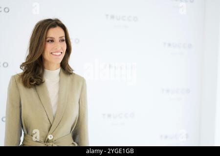 Madrid. Spanien. 20241107 präsentiert Ana Boyer die neue „Saude“-Kollektion von Trucco am 7. November 2024 im Amen-Geschäft in Madrid Stockfoto