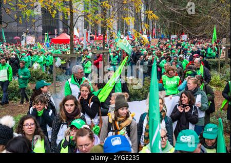 Nationaler Streik- und protestmarsch für Wohlfahrt, soziale Sicherheit und Armutsbekämpfung. Organisiert durch den Gesundheits- und Pflegesektor, soziokulturellen Sektor Stockfoto