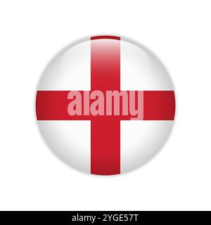 Englische Flagge auf der Taste Stock Vektor