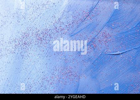 Blauer glänzender Feiertagshintergrund aus Acrylfarbe. Stockfoto