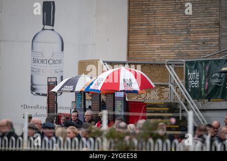 Szenen aus der Down Royal Racecourse am 2. Tag des Festival of Racing Weekend mit der Ladbrokes Champion Chase. Stockfoto