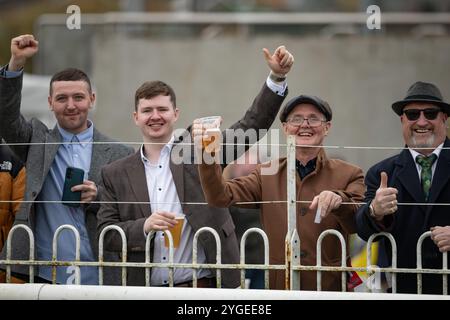 Szenen aus der Down Royal Racecourse am 2. Tag des Festival of Racing Weekend mit der Ladbrokes Champion Chase. Stockfoto