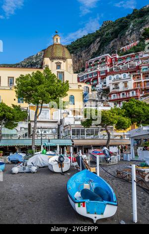 Malerischer Blick auf Positano, Amalfiküste, Kampanien, Italien Stockfoto