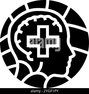 Ganzheitliche Heilung ayurveda Glyphe Icon Vektor Illustration Stock Vektor