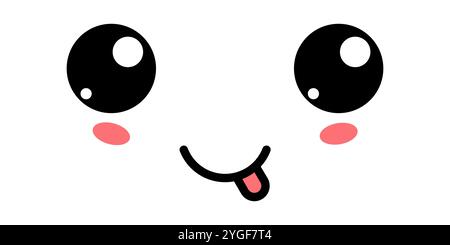 Fröhliche Süße Kawaii-Ikone Stock Vektor