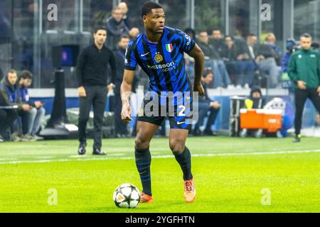 denzel dumfries fc internazionale während der Meisterliga - Inter-Arsenal FC - Mailand, Italien - 6. november 2024 Stockfoto