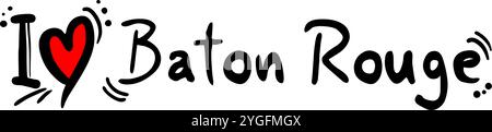 baton rouge Love Stock Vektor